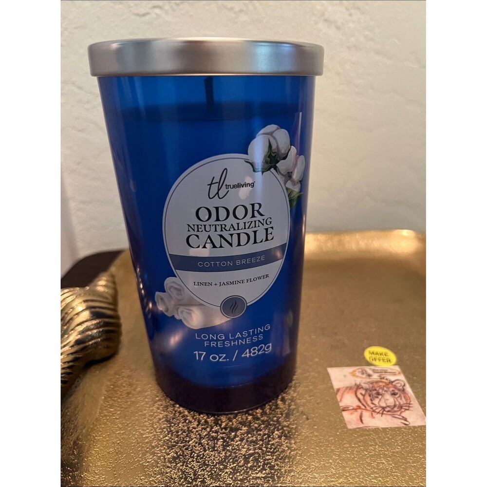#2121**Cotton Breeze Odor Neutralizing Candle - Blue